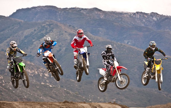 What is included in a typical motocross dirt bike race?