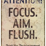Focus Aim Flush sign