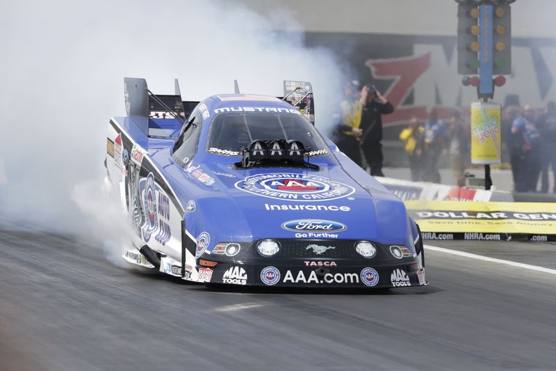 NHRA Funny Car driver Robert Hight won his second consecutive race. Image courtesy of Charlotte Motor Speedway.