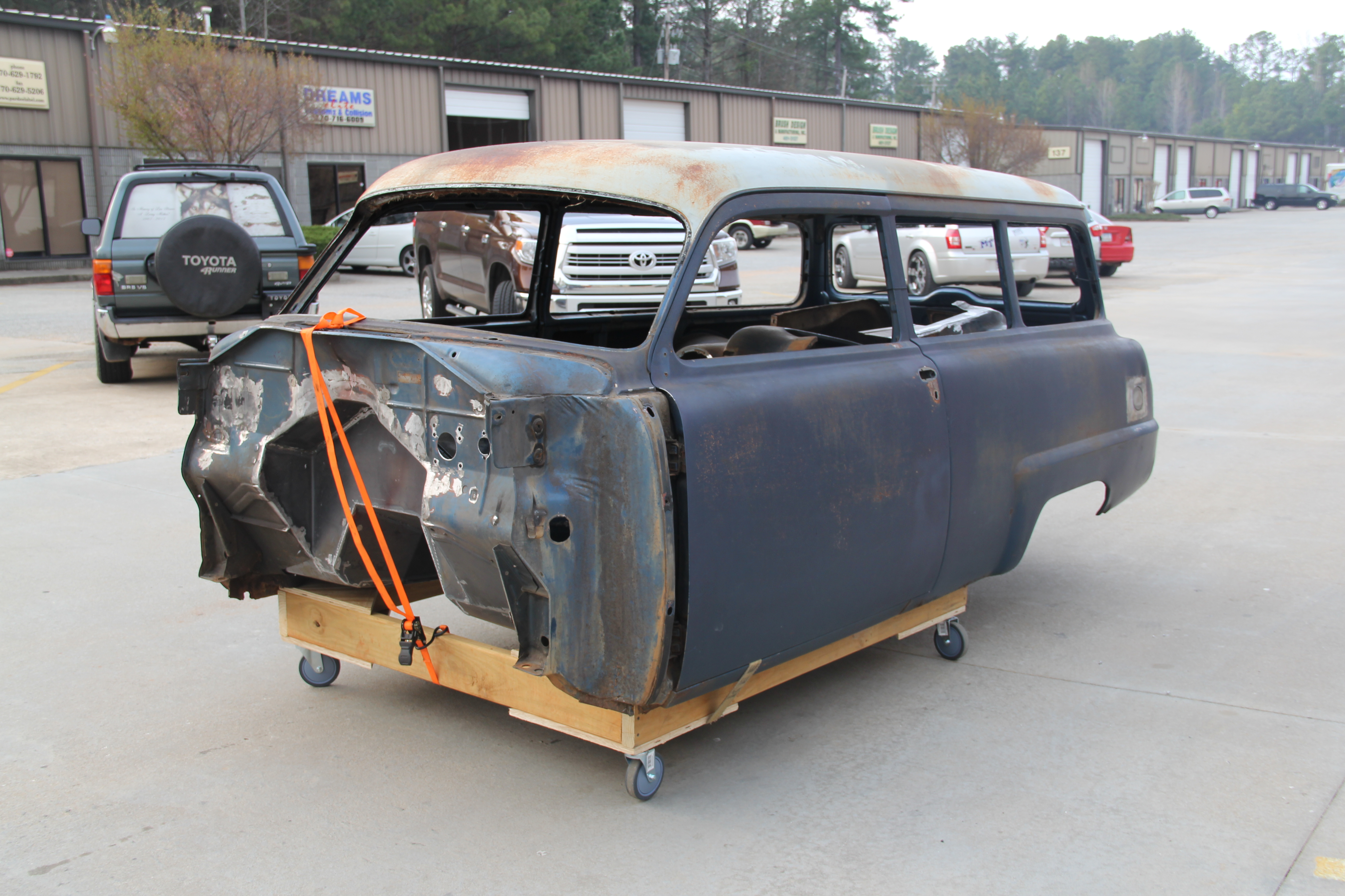 Rutledge Wood Plymouth Wagon Update Engine Fitting and Body Blasting