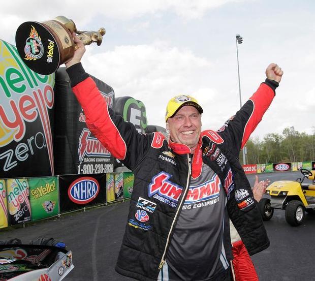 Pro Stock driver Jimmy Alund became the first European to win an NHRA event Sunday. Image courtesy of BND.com