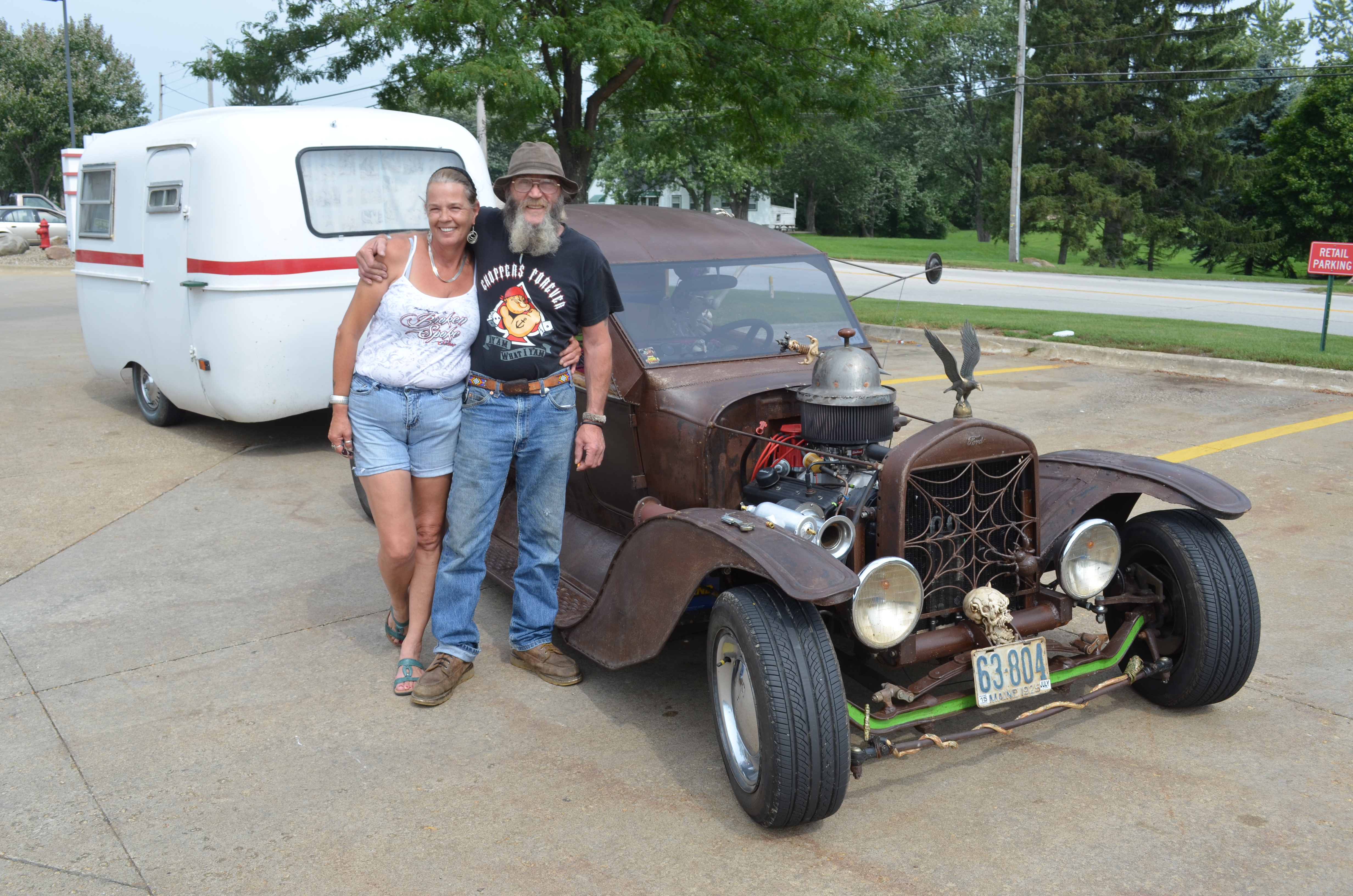 Roland "Frenchie" Dorval and his 1926 Ford Model T Rat Rod