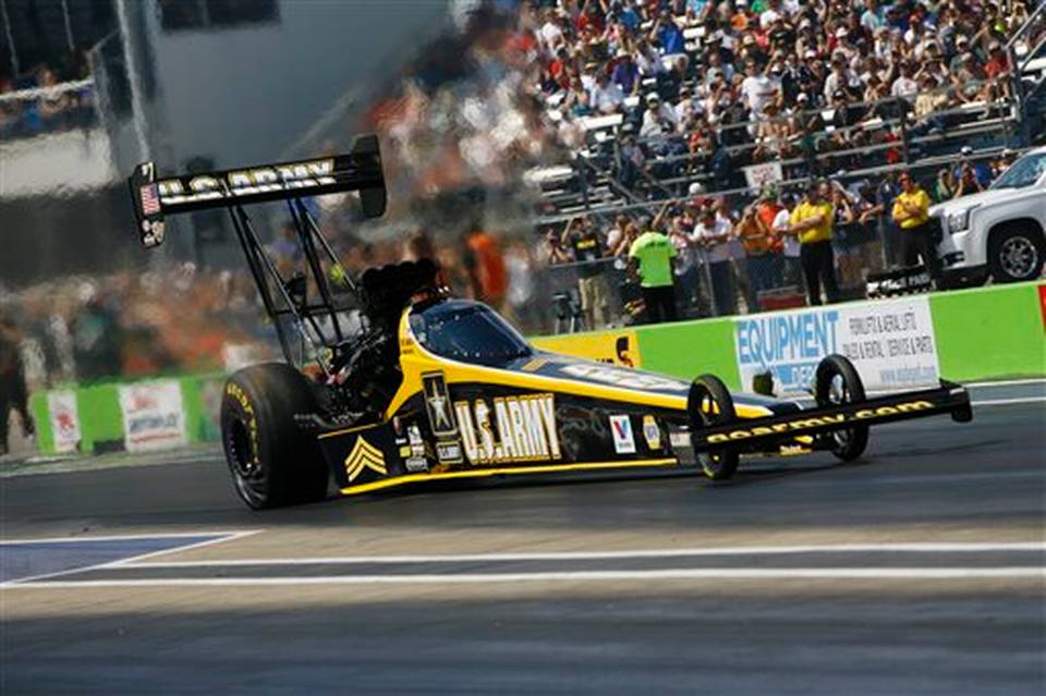 Tony Schumacher won two Top Fuel events in 24 hours. Image courtesy of NHRA