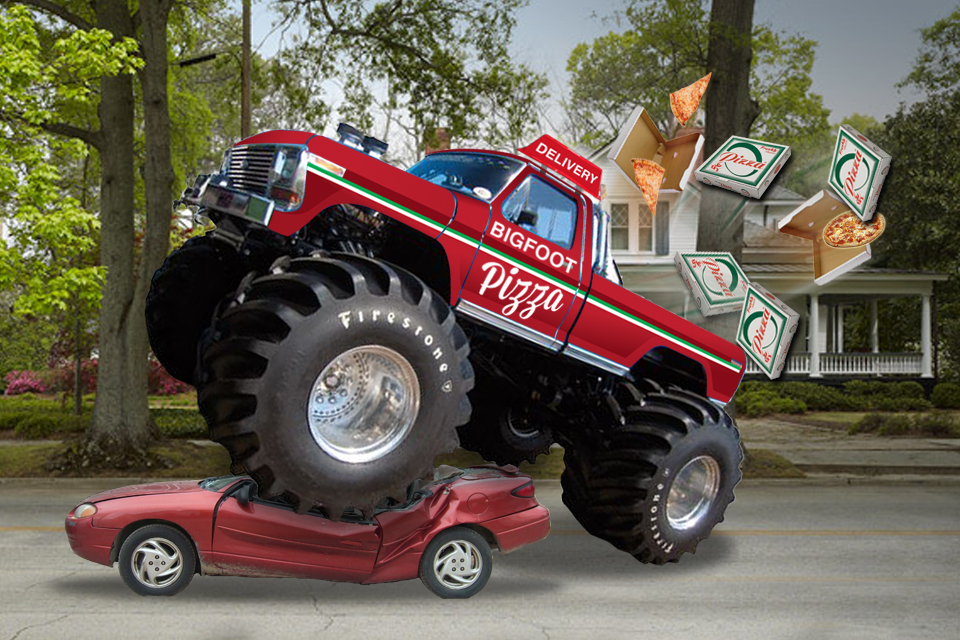 BIGFOOT Pizza Delivery Monster Truck