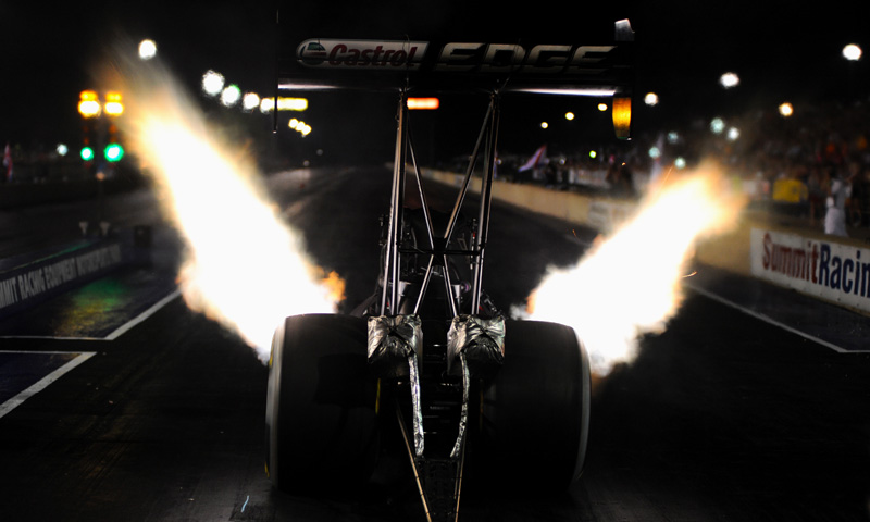 Brittany Force launches at Summit Motorsports Park's Night Under Fire (Image/nationalspeedsportnews.com)
