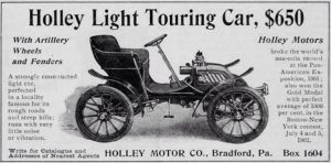 Holley Light Touring Car newspaper ad