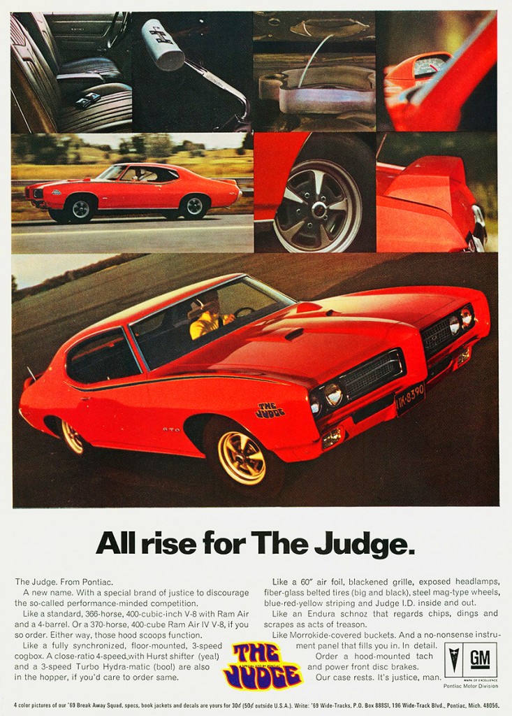 1969 Pontiac GTO the Judge ad