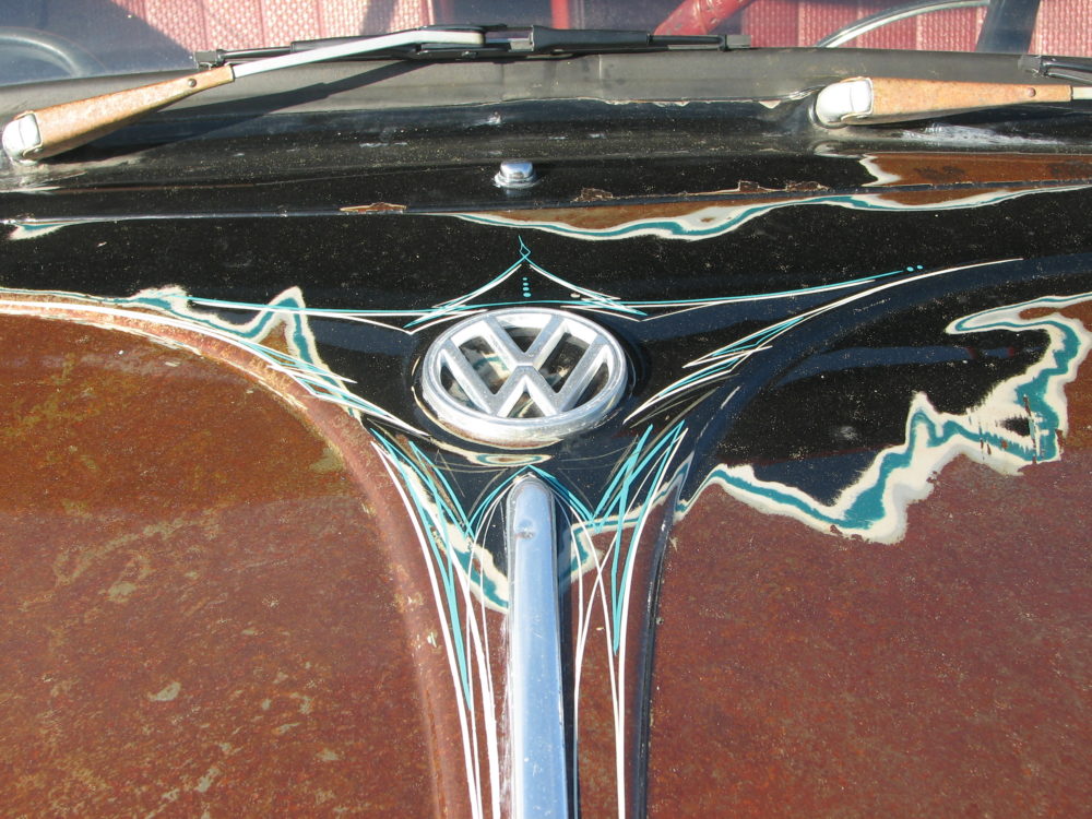 Volkswagen Emblem on Beetle Hot Rod