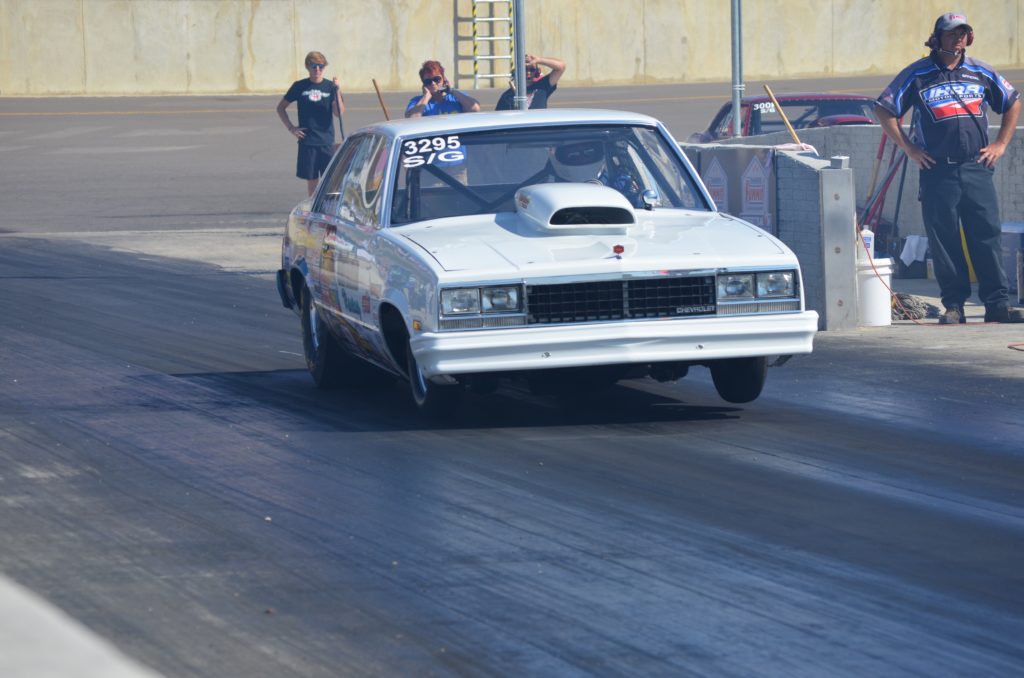 IHRA Drag Racer at Dragway 42, Car with Wheel Lift