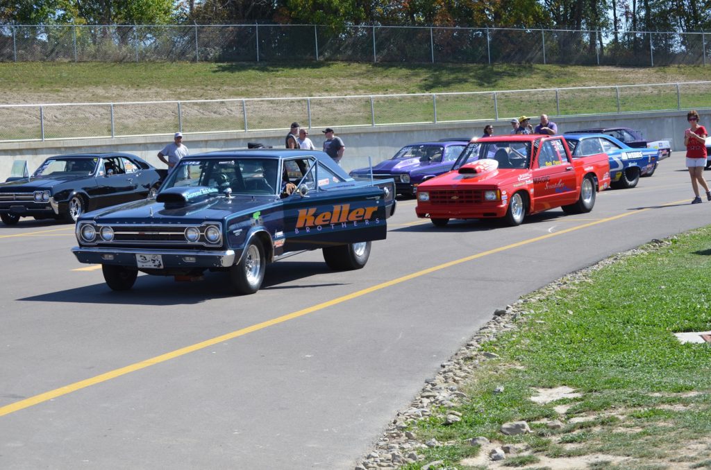 IHRA Drag Racer at Dragway 42, Cars in Staging Lanes