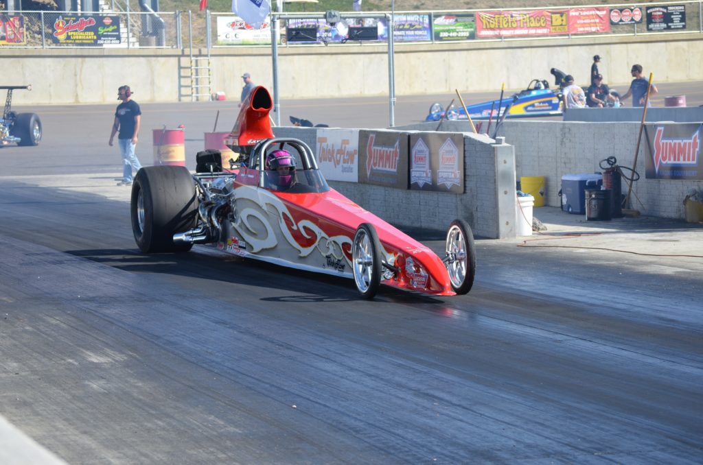 IHRA Drag Racer at Dragway 42, Red Dragster