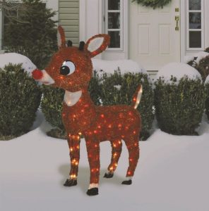 rudolph the red-nosed reindeer lighted lawn ornament