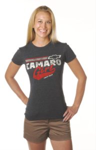 vintage camaro girl t-shirt