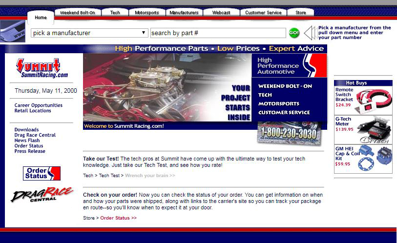 2001-Summit-Racing-Website