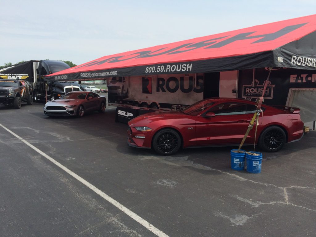 Roush Tent with 2 Mustangs