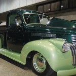 vintage green chevy prewar pickup truck