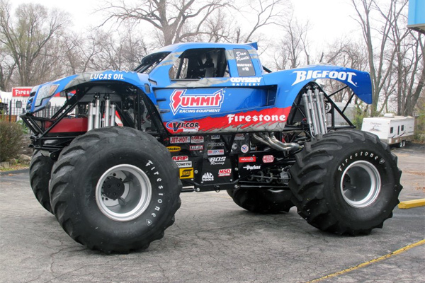 Bigfoot monster truck in summit racing livery