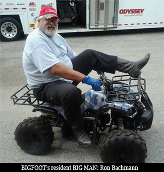 Ron Bachmann riding an ATV