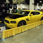 custom late model charger Daytona at indoor car show
