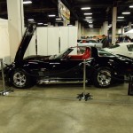 custom c3 corvette at indoor car show