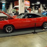 red 1969 dodge charger with vinyl top