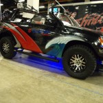 modified Suzuki off roader at indoor car show