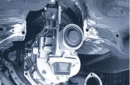 transmission installed in car