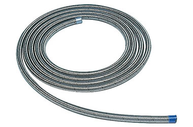 coil of braided stainless steel hose line