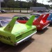 row of plymouth superbirds at a classic car reunion thumbnail