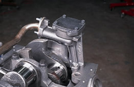 oil pump installed on an engine