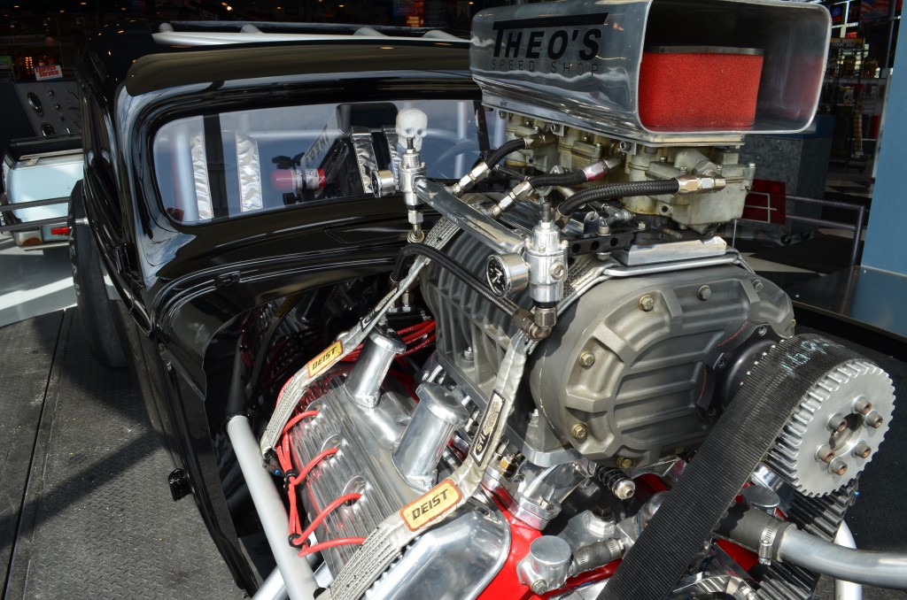 1934 Chevrolet Master Coupe hot rod engine view