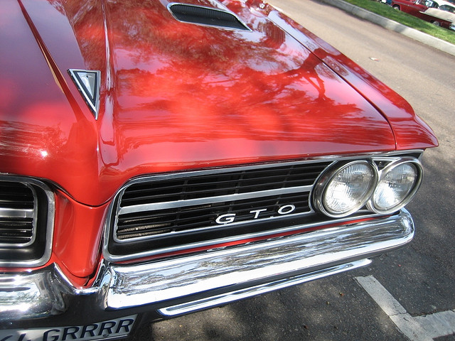 GTO emblem on a 1964 Pontiac
