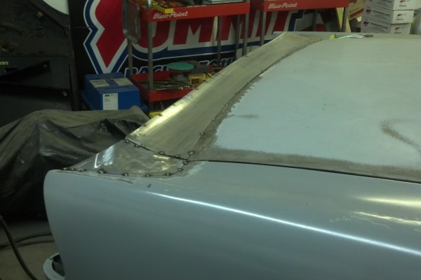 1955 chevy hot rod project, rear decklid