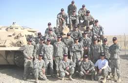 Group photo of military troops stationed overseas