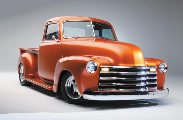 1948 chevy 3100 pickup truck, front quarter