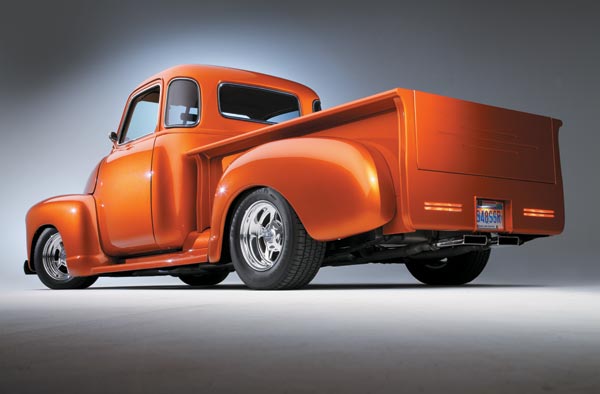 1948 chevy 3100 pickup truck, rear quarter view
