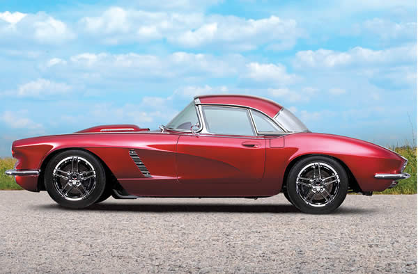 custom 1962 Corvette, side profile view