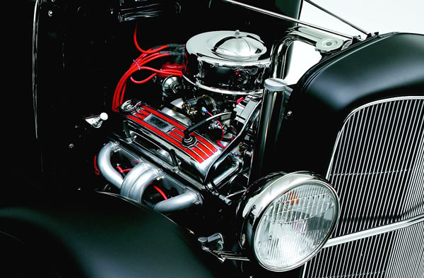 chevy v8 engine in a ford model a hot rod