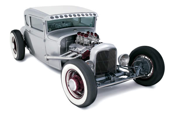 1930 ford hot rod coupe, front