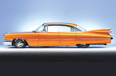 side view of a custom 1959 cadillac show car