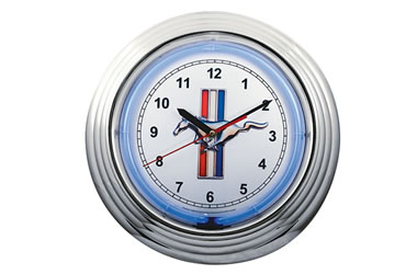 ford mustang neon wall clock