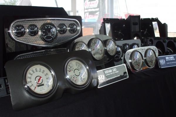 NVU gauge panels on display at automotive trade show