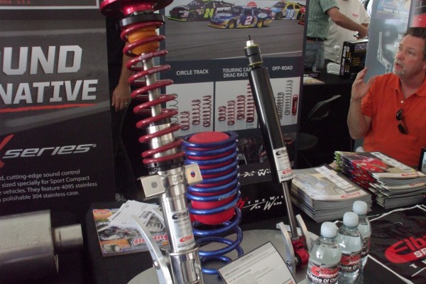 eibach suspension parts on display at automotive trade show