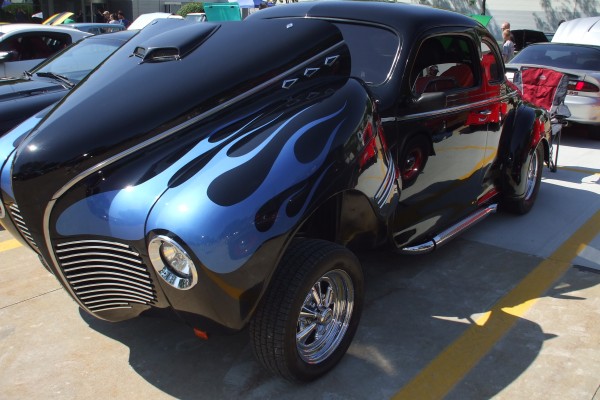 5 window hot rod coupe with tilt front end