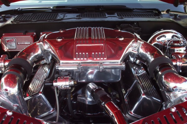 dual snorkel air intake on a classic muscle car