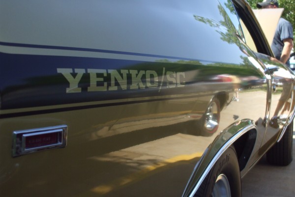 yenko/sc graphic on side of a chevelle