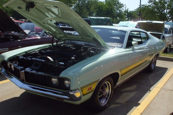 ford torino fastback coupe with shaker hood and cobra jet