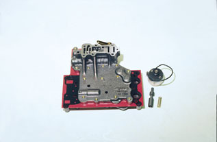 TCI Powerglide trans-brake on table