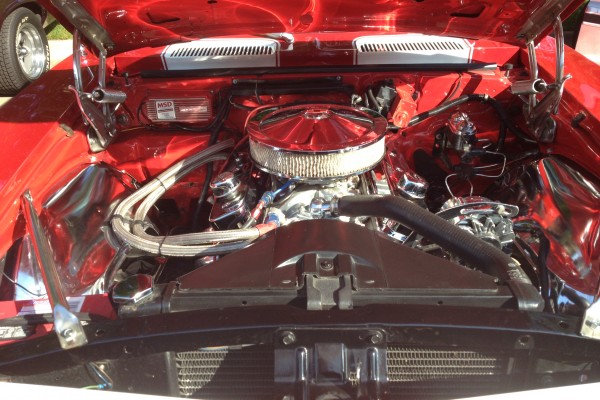 chevy v8 engine in a musclecar