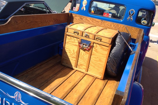 custom wood bed in a 1950 dodge truck